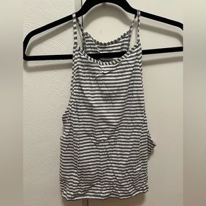 Lululemon grey and white cross back tank